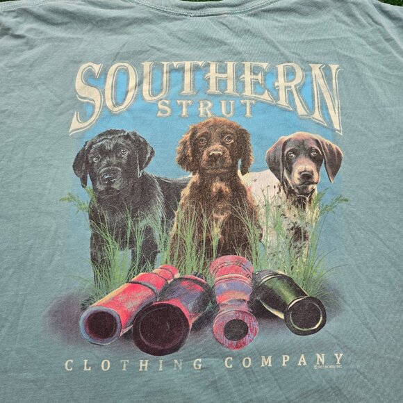 Southern Strut Tshirt Mens 3XL Green Short Sleeve Dogs Hunting Outdoors Casual - Picture 2 of 9